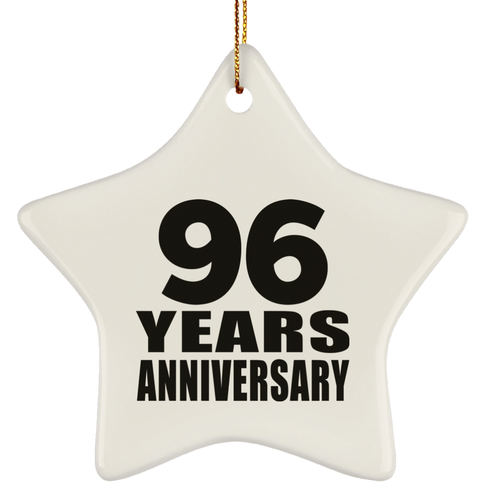 96th Anniversary 96 Years - Star Ornament