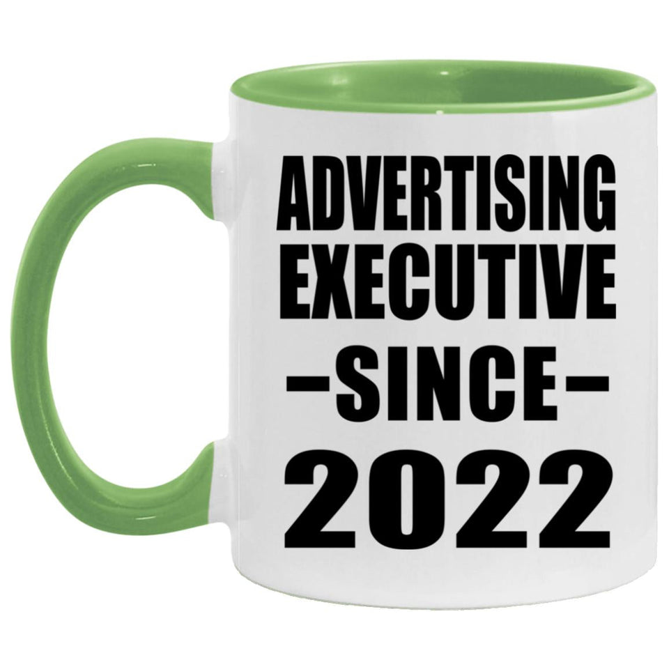Advertising Executive Since 2022 - 11oz Accent Mug Green
