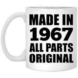 57th Birthday Made in 1967 All Parts Original - 11oz Coffee Mug