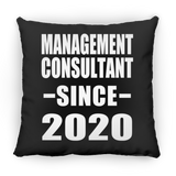 Management Consultant Since 2020 - Throw Pillow Black