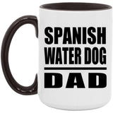 Spanish Water Dog Dad - 15oz Accent Mug Black