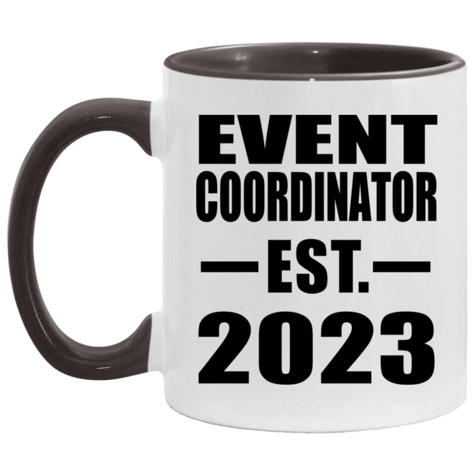 Event Coordinator Established EST. 2023 - 11oz Accent Mug Black