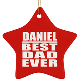 Daniel Best Dad Ever - Star Ornament