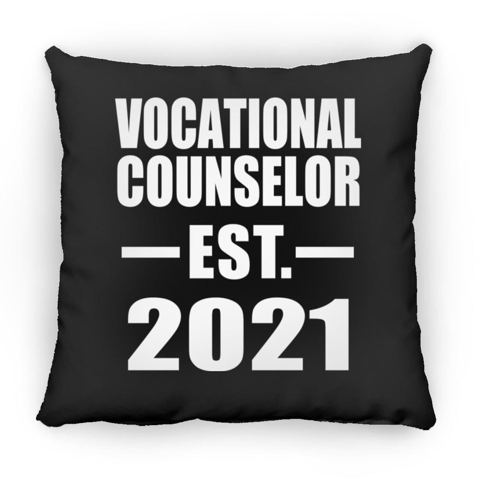 Vocational Counselor Established EST. 2021 - Throw Pillow Black
