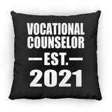 Vocational Counselor Established EST. 2021 - Throw Pillow Black