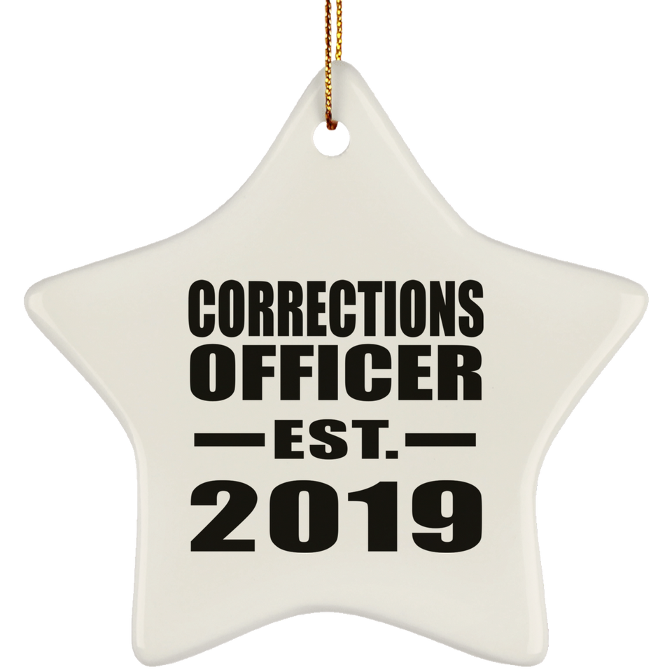 Corrections Officer Established EST. 2019 - Star Ornament