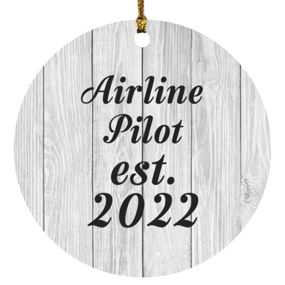 Airline Pilot Established Est. 2022 - Circle Ornament F