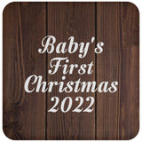 Baby's First Christmas 2022 - Drink Coaster D