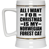 All I Want For Christmas Is My Norwegian Forest Cat - Beer Stein