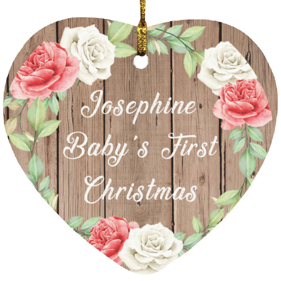 Josephine Baby's First Christmas - Heart Ornament B