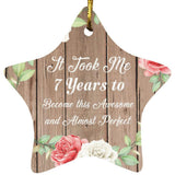 7th Birthday Took 7 Years To Become Awesome & Perfect - Star Ornament B