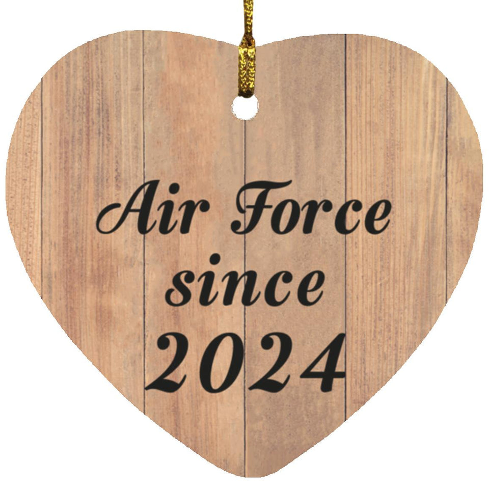Air Force Since 2024 - Heart Ornament C