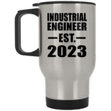 Industrial Engineer Established EST. 2023 - Silver Travel Mug