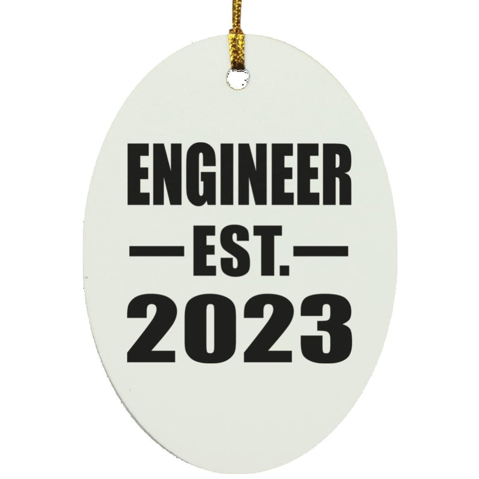 Engineer Established EST. 2023 - Oval Ornament