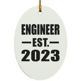 Engineer Established EST. 2023 - Oval Ornament