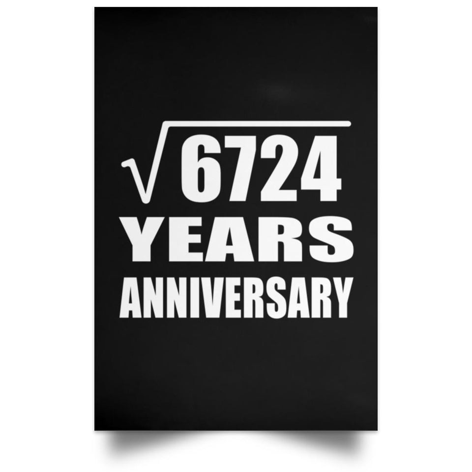 82nd Anniversary Square Root of 6724 Years Anniversary - Poster Portrait