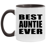 Best Auntie Ever - 11oz Accent Mug Black