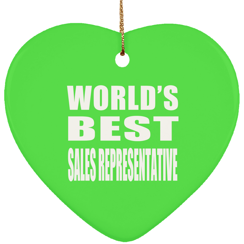 World's Best Sales Representative - Heart Ornament