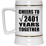 49th Anniversary Cheers To Square Root of 2401 Years Together - Beer Stein