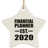 Financial Planner Established EST. 2020 - Star Ornament