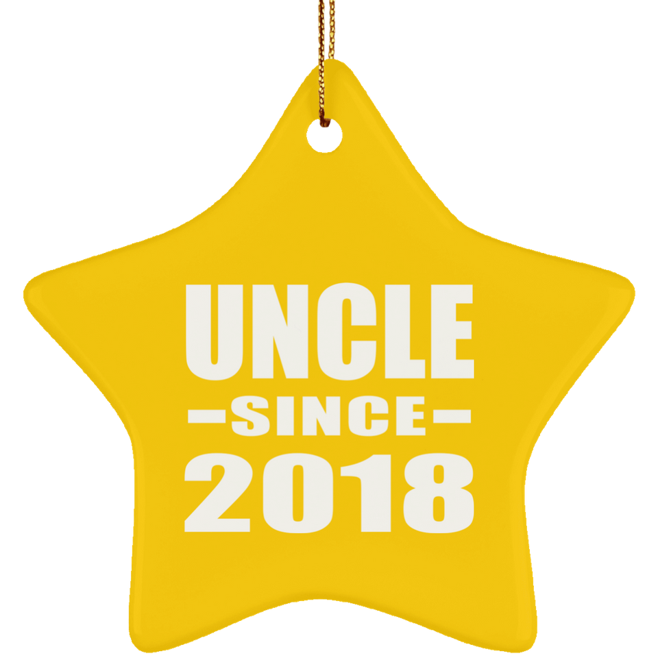 Uncle Since 2018 - Star Ornament
