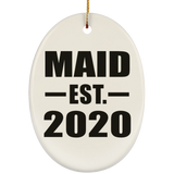 Maid Established EST. 2020 - Oval Ornament