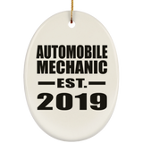 Automobile Mechanic Established EST. 2019 - Oval Ornament