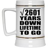 51st Anniversary Square Root of 2601 Years Lifetime To Go - Beer Stein