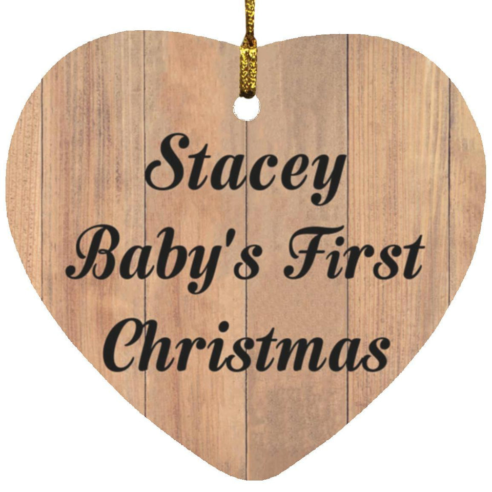 Stacey Baby's First Christmas - Heart Ornament C