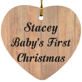 Stacey Baby's First Christmas - Heart Ornament C