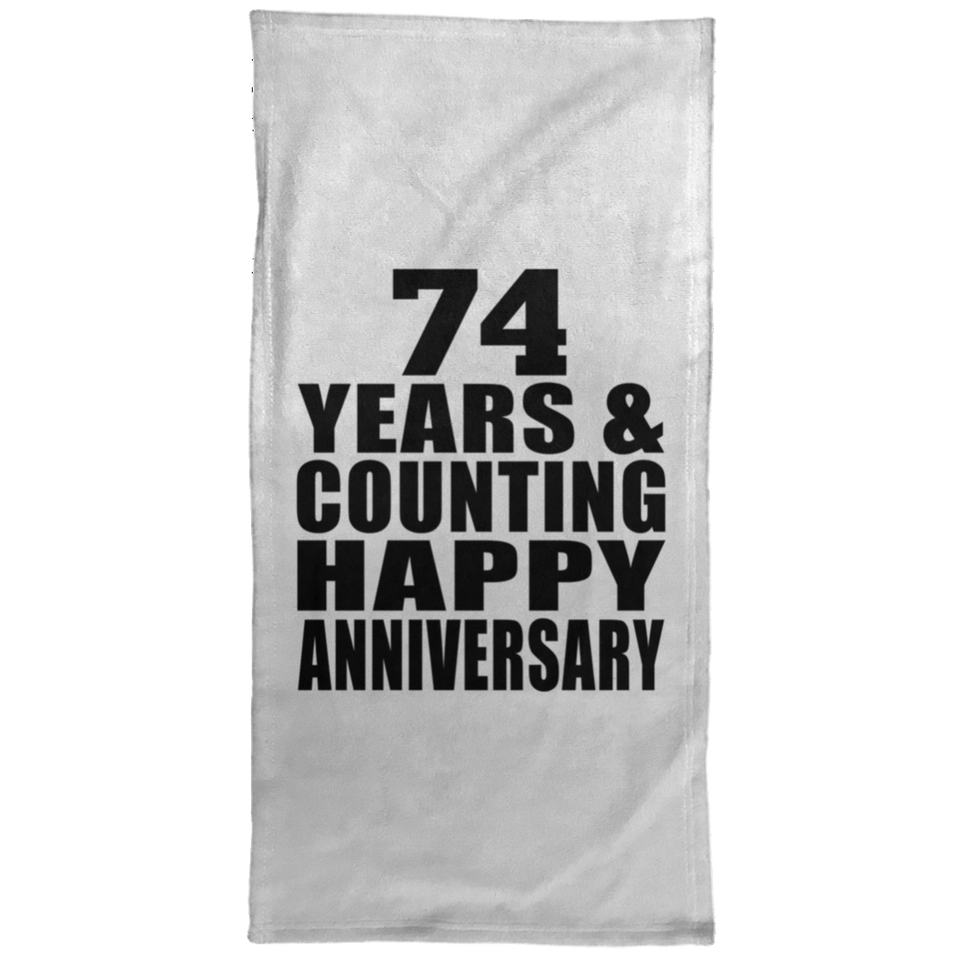 Happy 74th Anniversary 74 Years & Counting - Hand Towel
