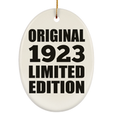 101st Birthday Original 1923 Limited Edition - Oval Ornament