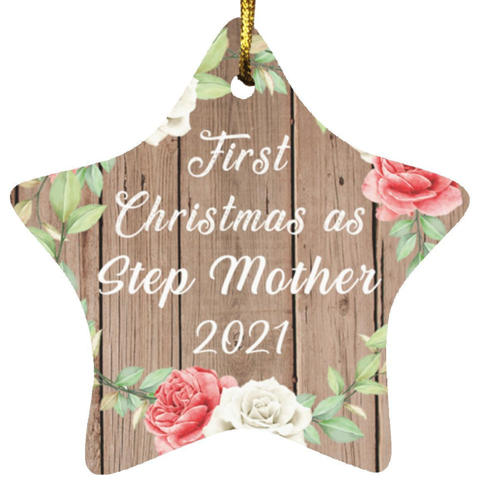 First Christmas As Step Mother 2021 - Star Ornament B