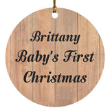 Brittany Baby's First Christmas - Circle Ornament C
