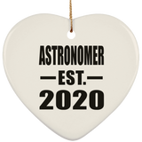 Astronomer Established EST. 2020 - Heart Ornament