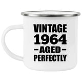60th Birthday Vintage 1964 Aged Perfectly - 12oz Camping Mug