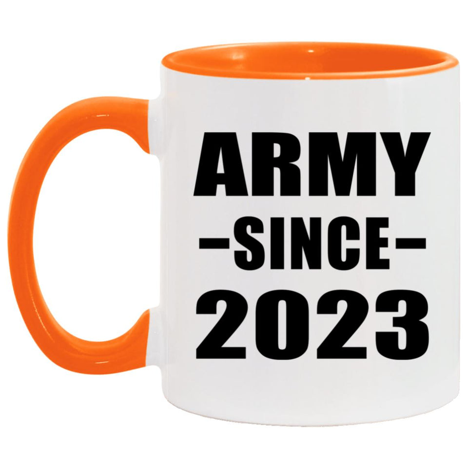 Army Since 2023 - 11oz Accent Mug Orange