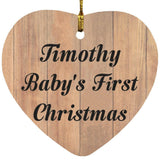 Timothy Baby's First Christmas - Heart Ornament C