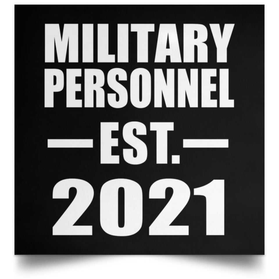 Military Personnel Established EST. 2021 - Poster Square