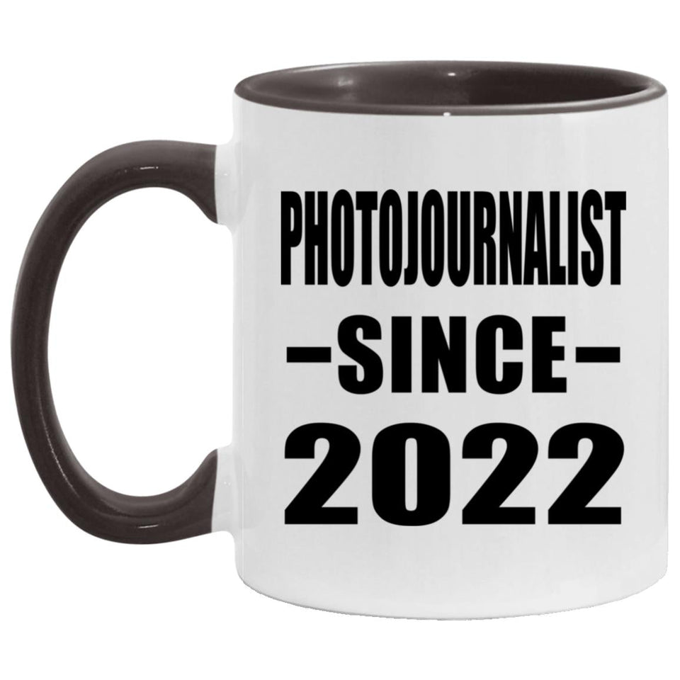 Photojournalist Since 2022 - 11oz Accent Mug Black