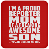 Proud Reporter Mom Of Awesome Son - Drink Coaster
