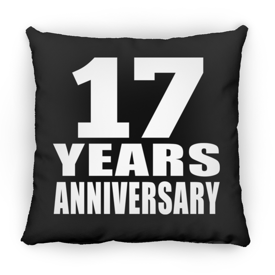 17th Anniversary 17 Years - Throw Pillow Black