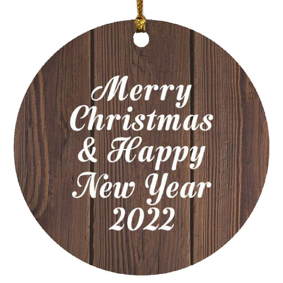 Merry Christmas & Happy New Year 2022 - Circle Ornament D
