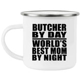 Butcher By Day World's Best Mom By Night - 12oz Camping Mug