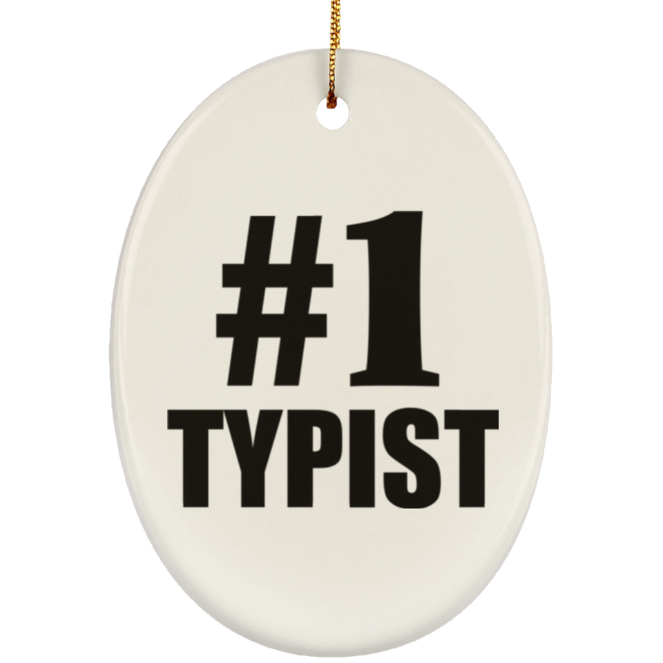 Number One #1 Typist - Oval Ornament