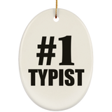 Number One #1 Typist - Oval Ornament