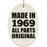 55th Birthday Made in 1969 All Parts Original - Oval Ornament