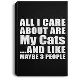 All I Care About Is My Cats - Canvas Portrait