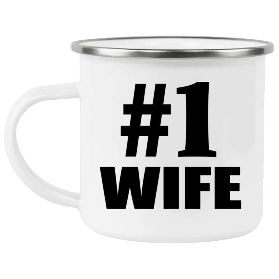 Number One #1 Wife - 12oz Camping Mug