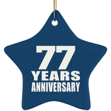 77th Anniversary 77 Years - Star Ornament